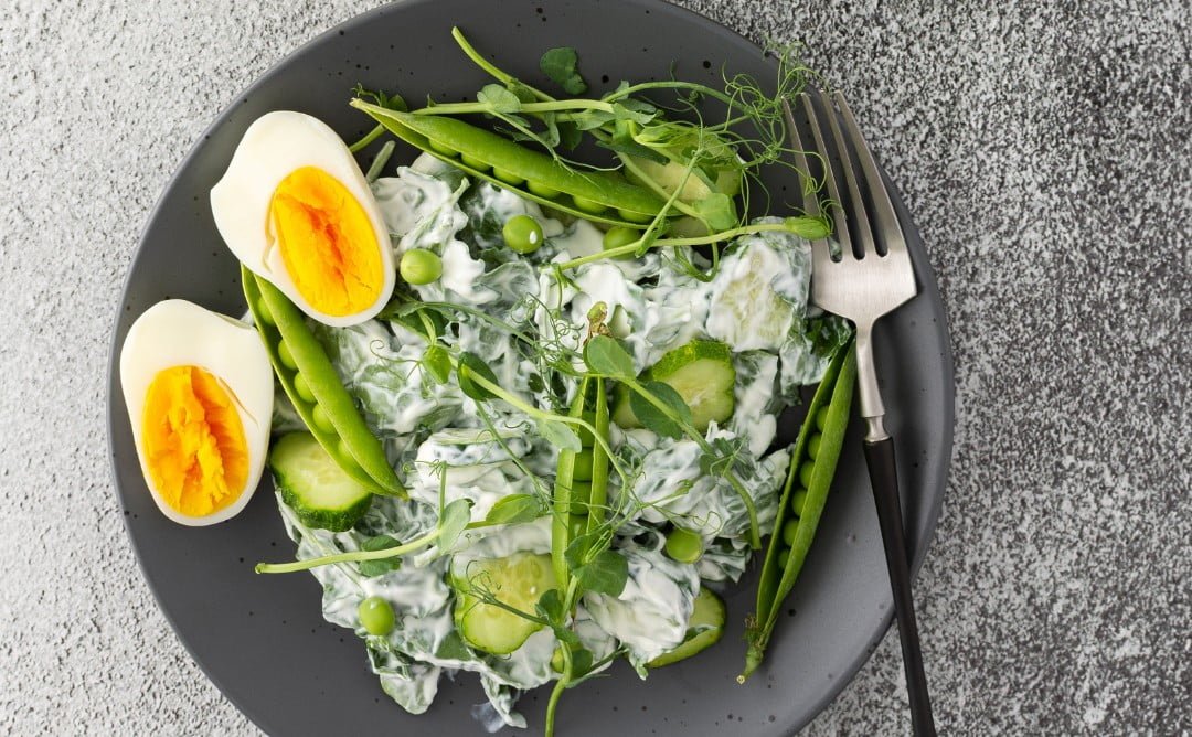 Sałatka z zielonym groszkiem