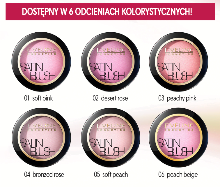 dostepny w 6 odcieniach kolorystycznych